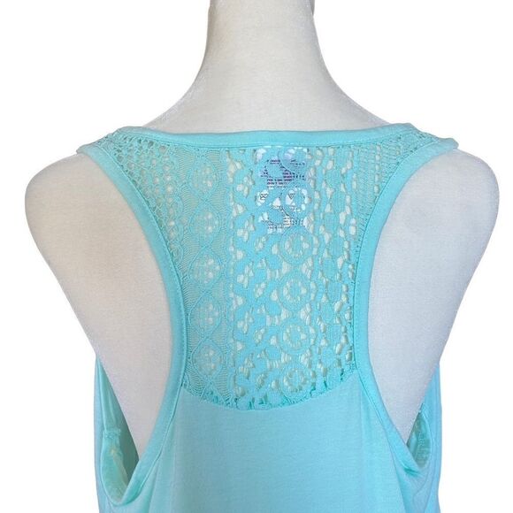 Disney Teal Pink Blue Mickey Mouse Racerback Crochet Tank Size XLarge (Junior’s) - Picture 9 of 11